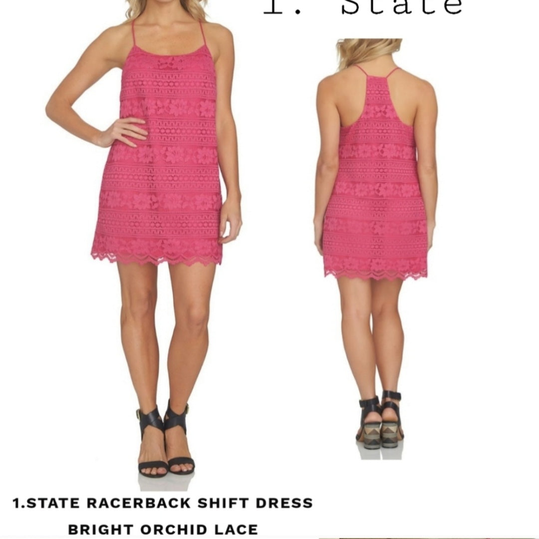 1 State lace racerback dress. Sz Sm