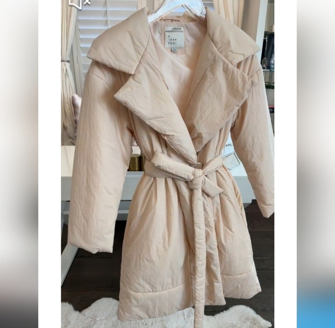 A New Day puff belted coats.  Sz Large & Sz XL.