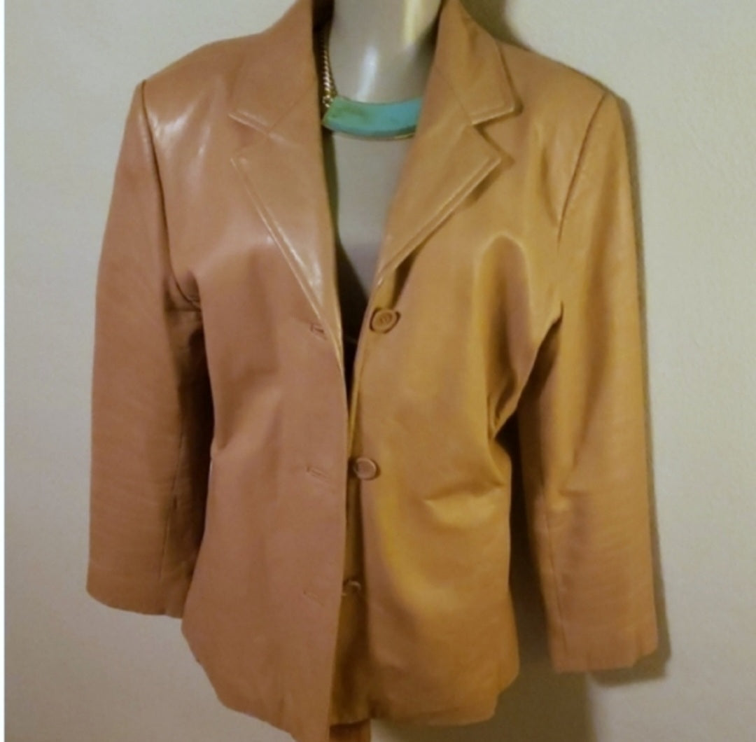 Adler Collection lambskin leather jacket. Sz Lrg