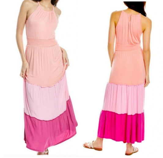 Adyson Parker color block tiered maxi dress.  Sz XL