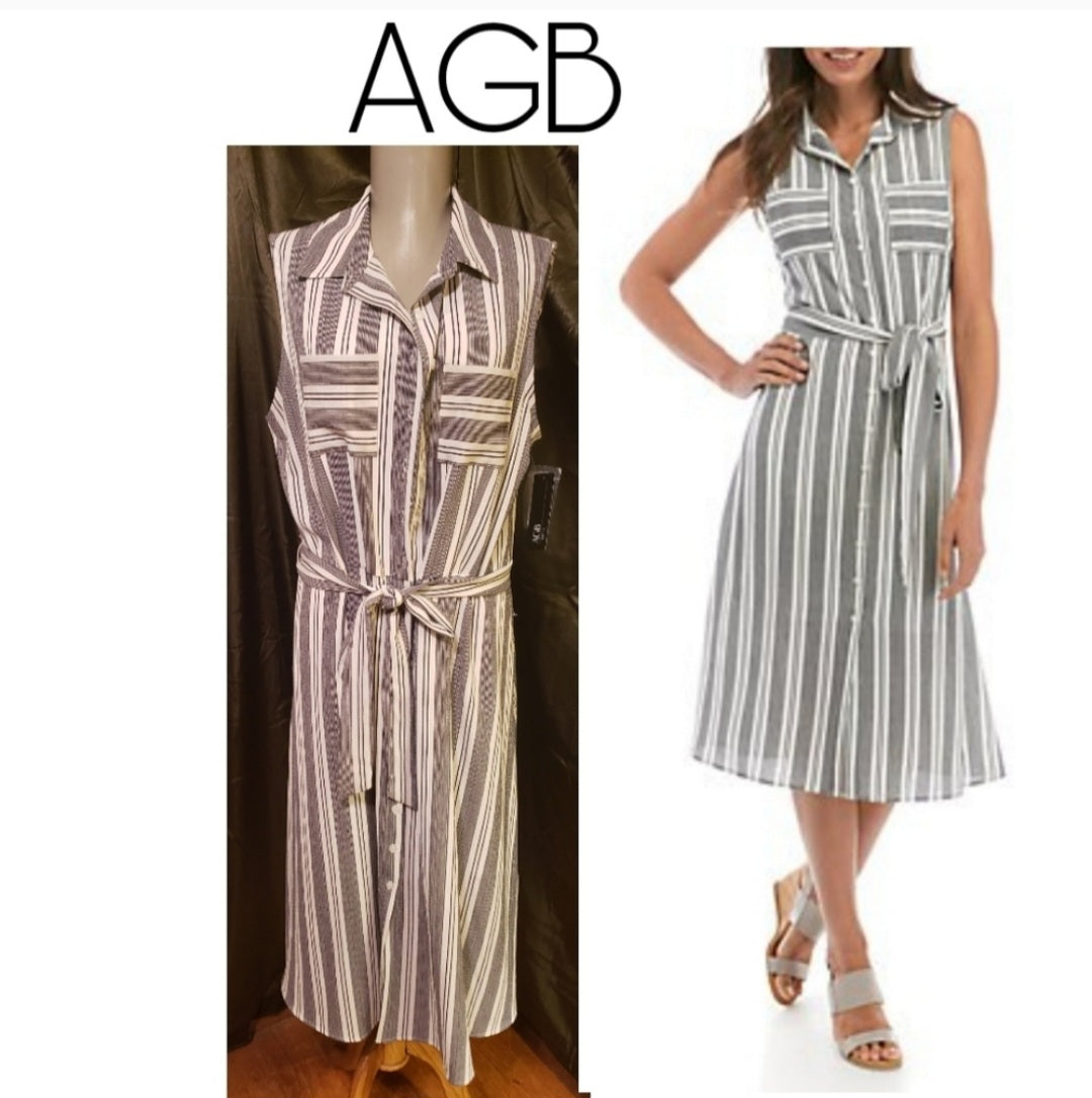 AGB striped shirt dress.  Sz 12