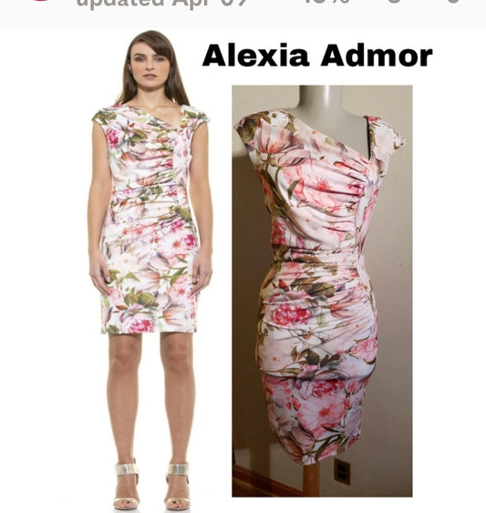 Alexia Admor "Brooke" floral ruched sheath…