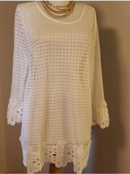 Alfani crochet dress/top.   Sz med