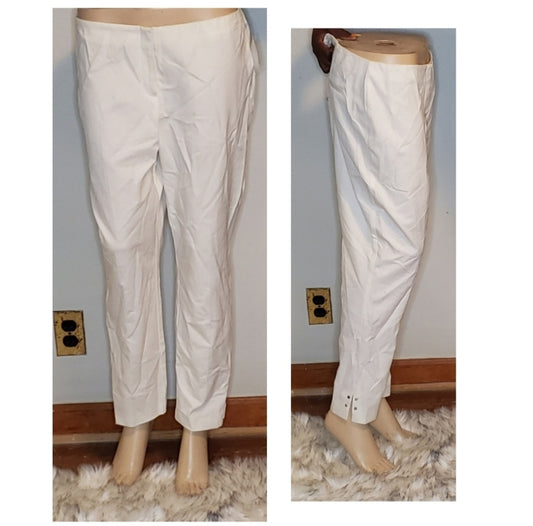 Alfani white pants.  Grommet detail. Sz 14