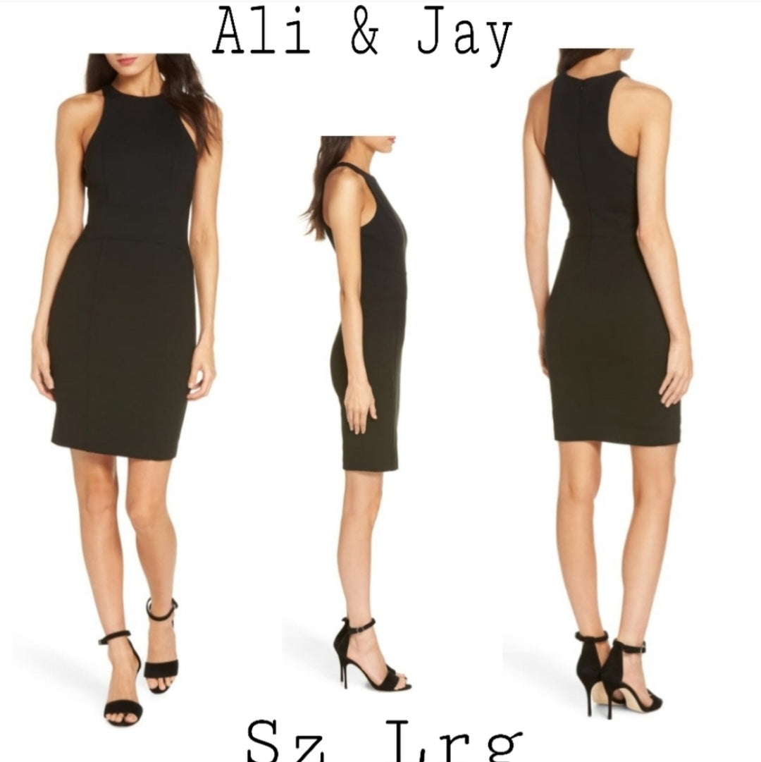 ALI & JAY "You Ruin Me" blk dress.  Sz Lrg