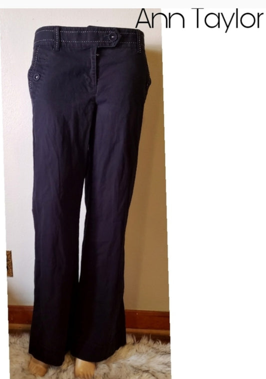 Ann Taylor LOFT blk khaki trouser pants