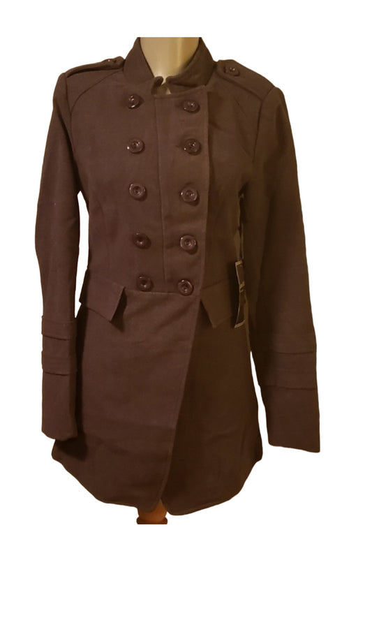 Lovestitch gray military inspired coat.  Sz S