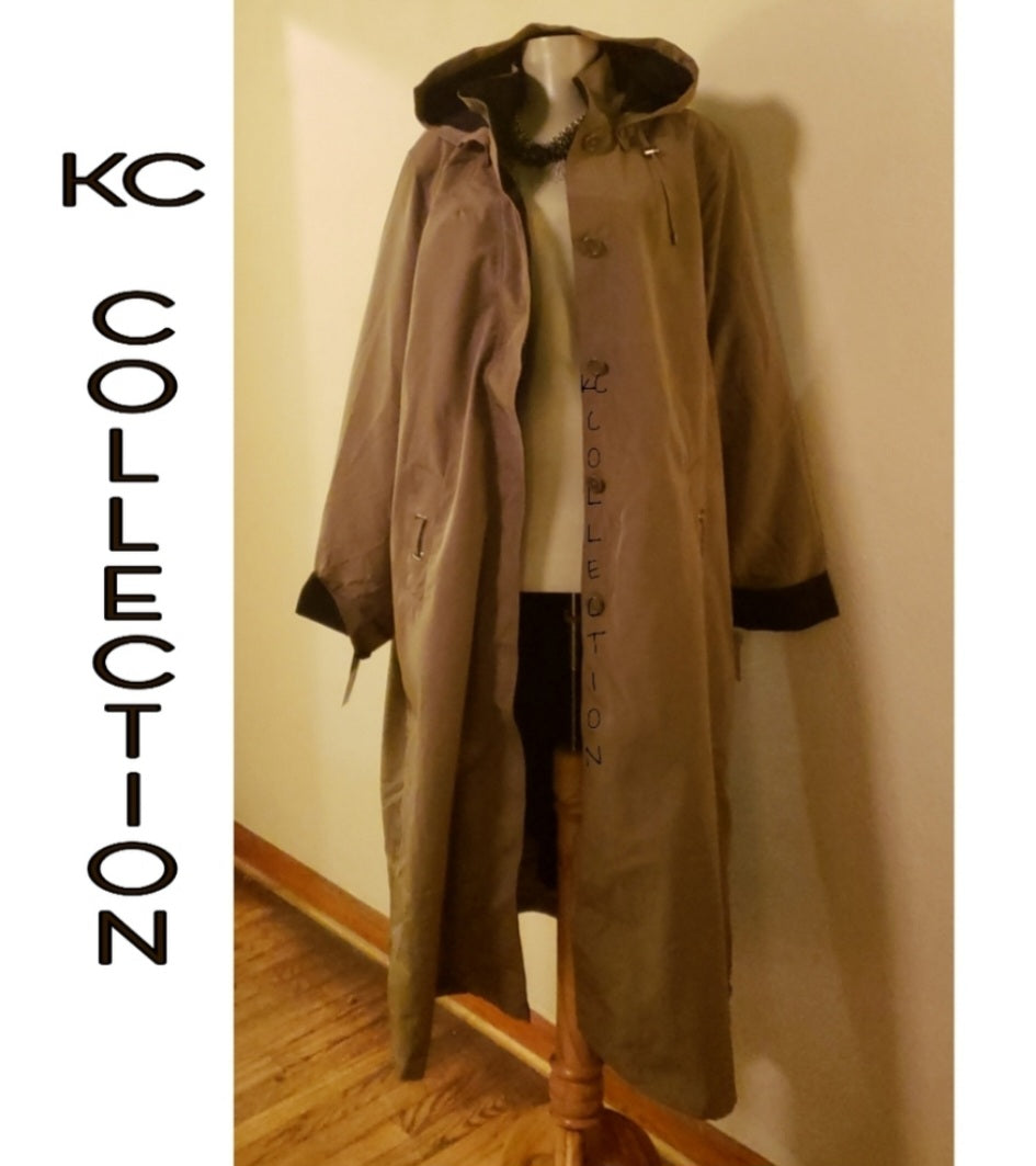 KC Collections full length lined trench. Sz XL