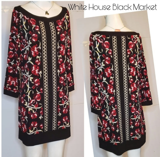 White House Black Market floral dress.  Sz Med