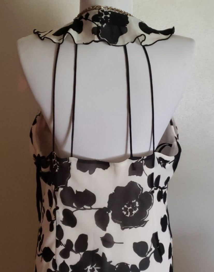 SLFashions blk/white dress. Size 16