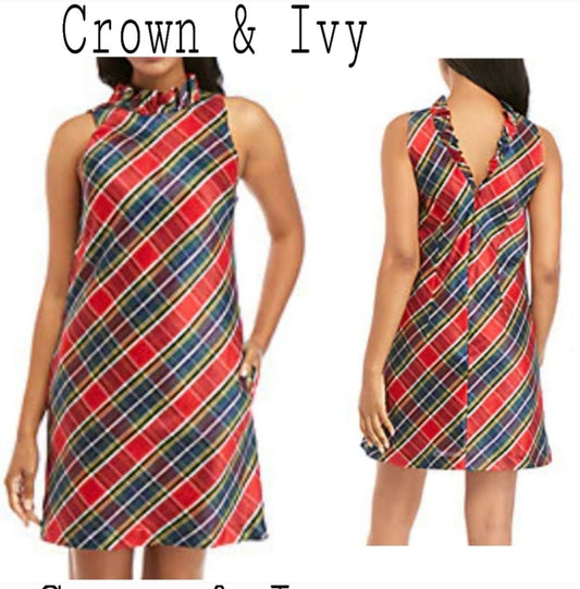 Crown & Ivy™

Women's Ruffle Neck dress. Sz 6 & 16