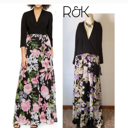 R&K Originals floral dress.  Plus Sz 16&18 avail