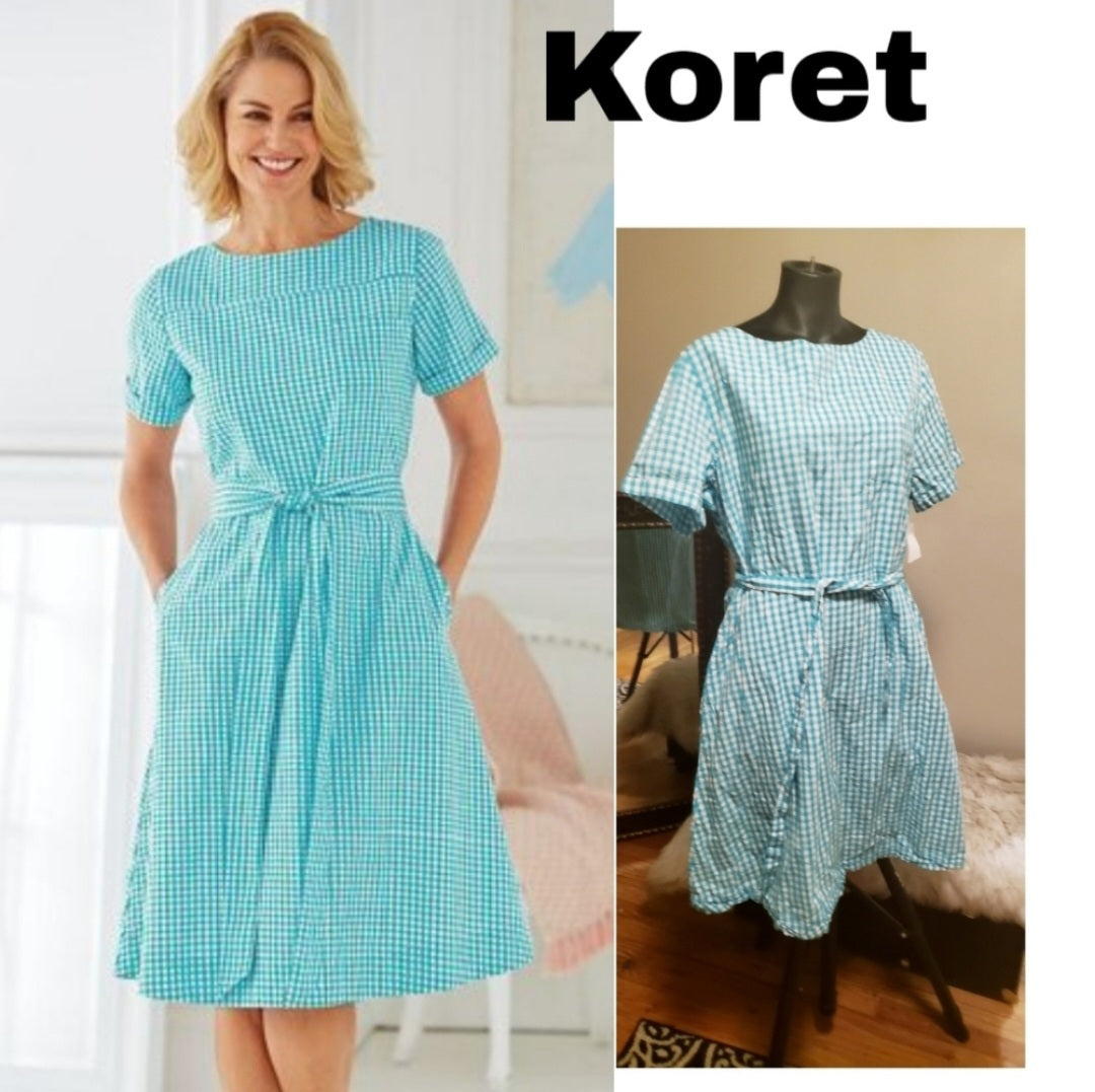 Koret gingham plaid dress.. Sz 16.