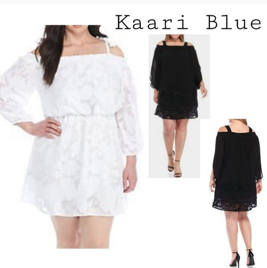 Kaari Blue™ OTS Jacquard Dress. Plus Sz 0X Org$119