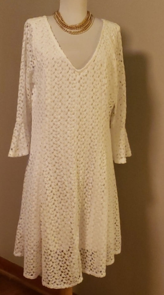 Naif white crochet dress. Sz 1x