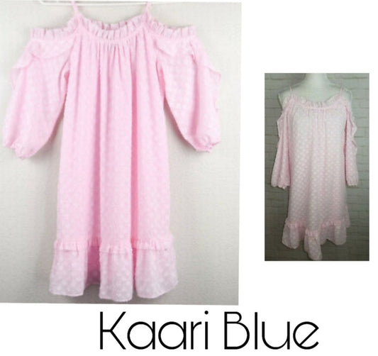 KAARI BLUE off the shoulder doll flounce dress. 1x