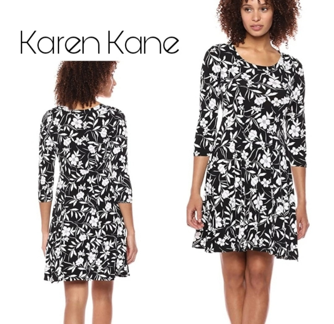 Karen Kane Women's 3/4 Sleeve A-line Dress. Sz 1x