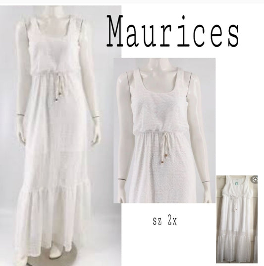 MAURICE'S PLUS SIZE Beachy Lace Maxi Dress. Sz 2x