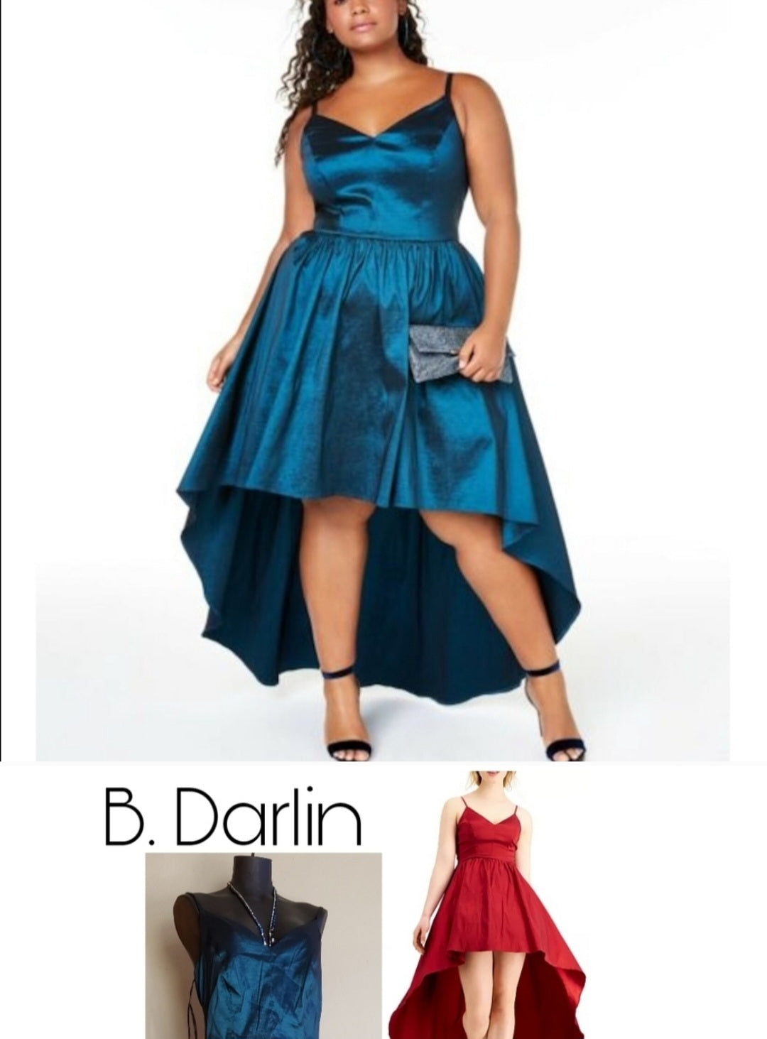 B. Darlin high/low party satin dress PLUS SIZE 18w