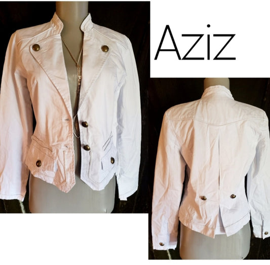 Aziz embroidered steampunk jacket.  Sz sm. Nwt