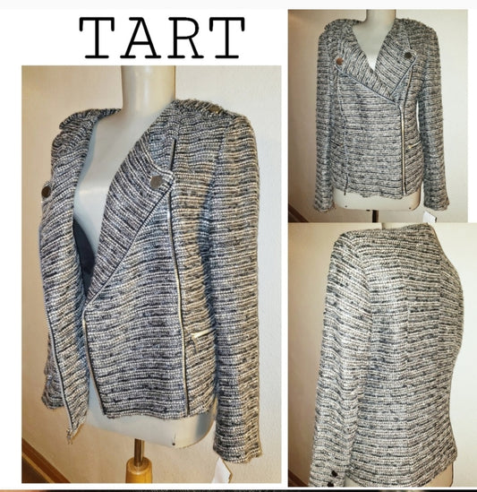 TART collections Buckley tweed moto jacket. Sz Sm