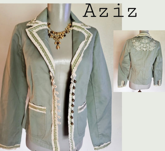 Aziz Victorian style jacket/blazer. Sz Med