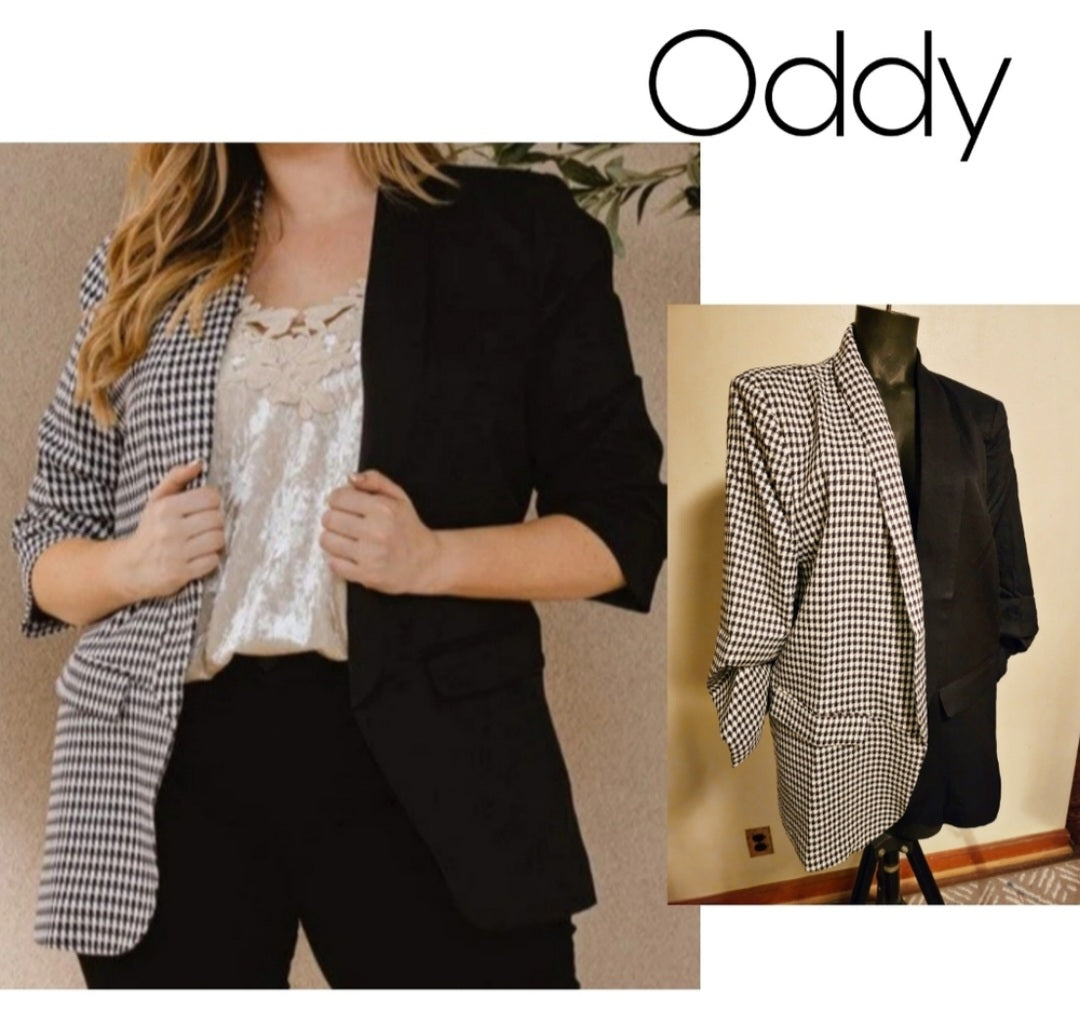 Oddy Contrast Blazer.  Sz 2x.  New!