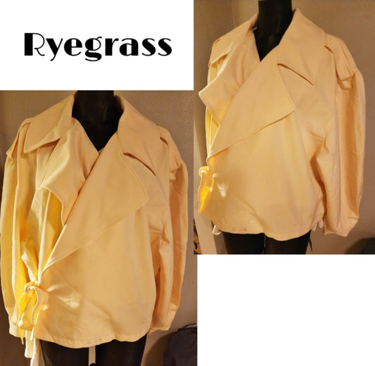 Ryegrass yellow puff sleeve/wrap jacket.  Sz 2x.  New