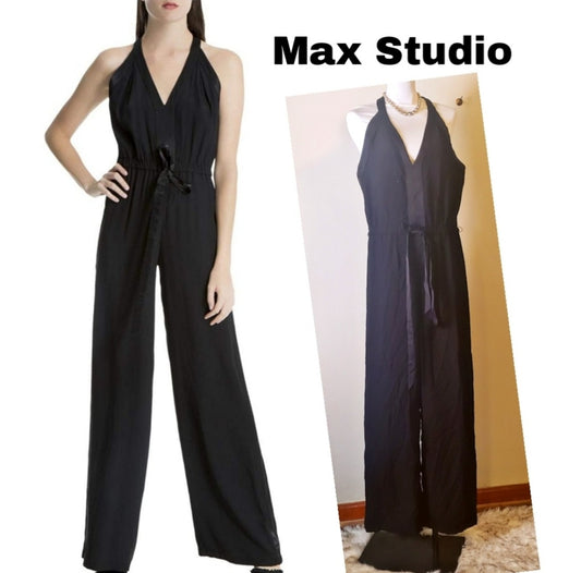 Max Studio London Womens Halter Jumpsuit.   Sz Large