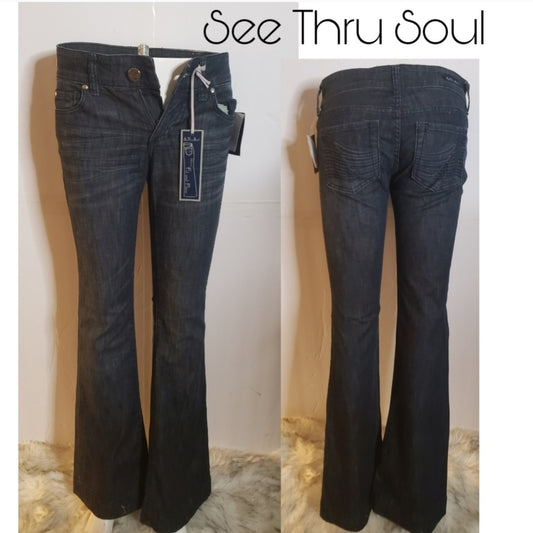 See Thru Soul "Killarney wash" jeans. Sz 25