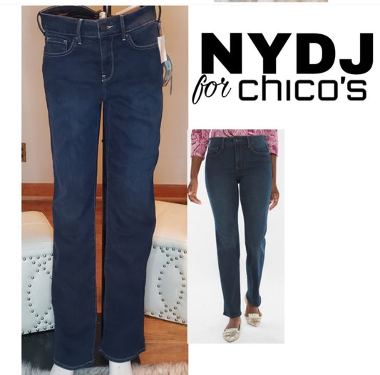 NYDJ for CHICO'S FLAWLESS CONTOUR STRAIGHT-LEG JEANs