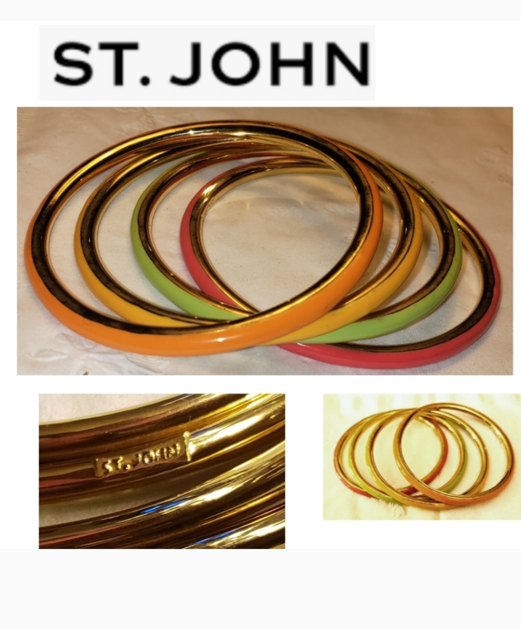 St John Knits Set of 4 Narrow Bangle Bracelets