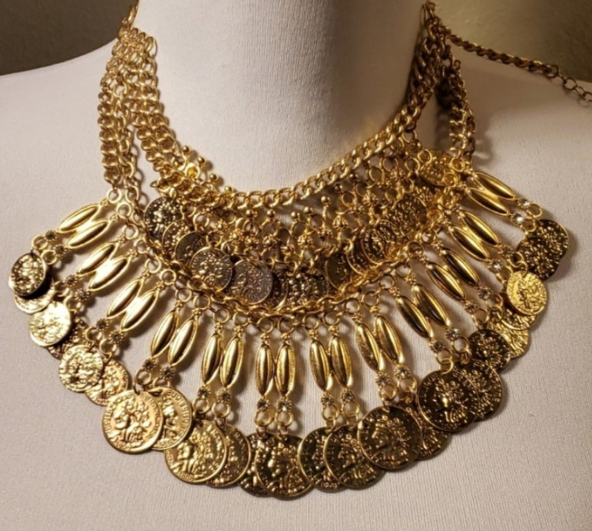 Stunning gypsy Boho coin necklace.