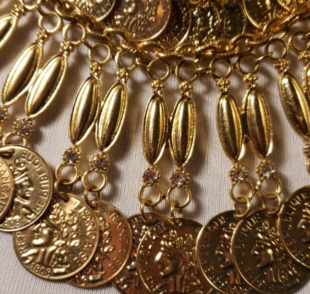 Stunning gypsy Boho coin necklace.