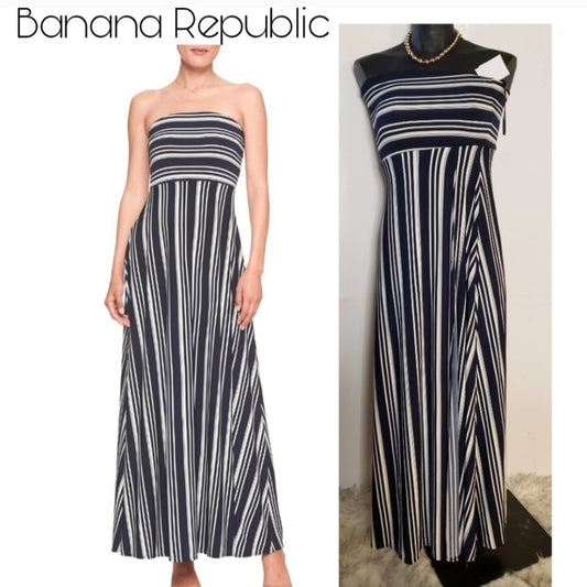 Banana Republic Blue Print Tube Top Dress Sz XS