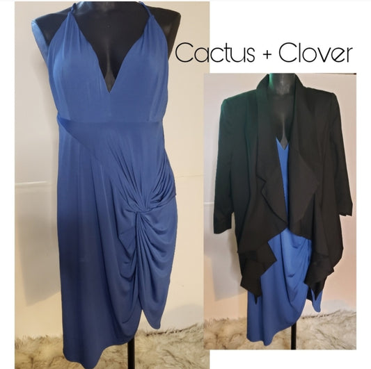 Cactus & Clover blue twist front dress. Sz XL