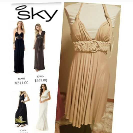 Sky Goddes midi dress. Sz Sm