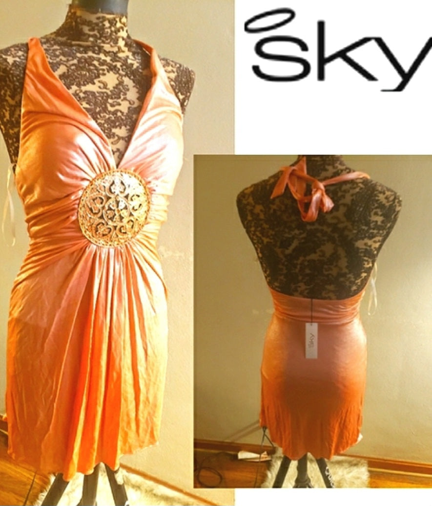 Sky tangerine medallion Dress. Sz Small