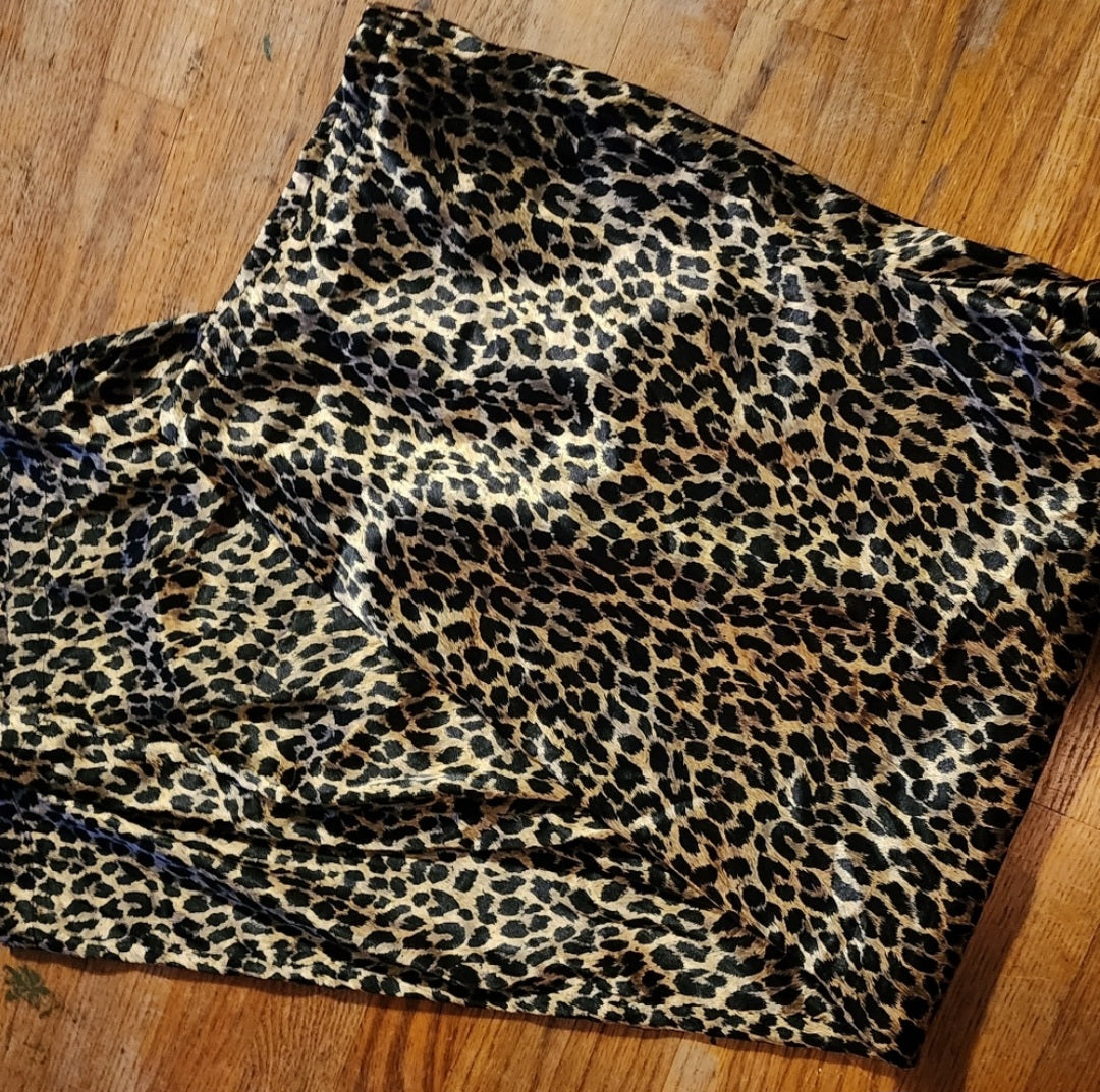 LANE BRYANT intimates SATIN LEOPARD PRINT PAJAMA PANTS. Sz 22/24