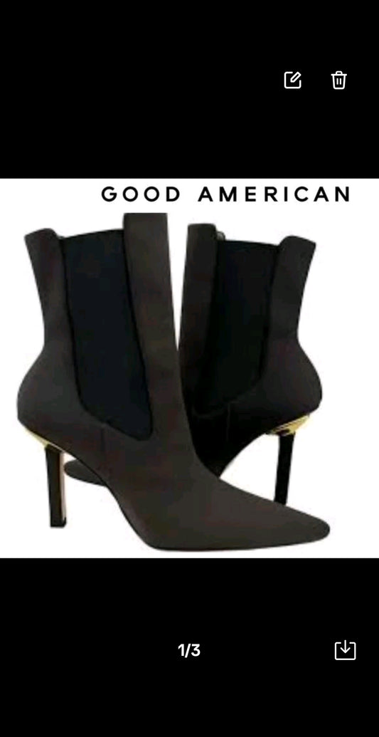 Good American High Kickstand Booties - Size 13, The Perfect HOTT Sleek Booties in BLACK