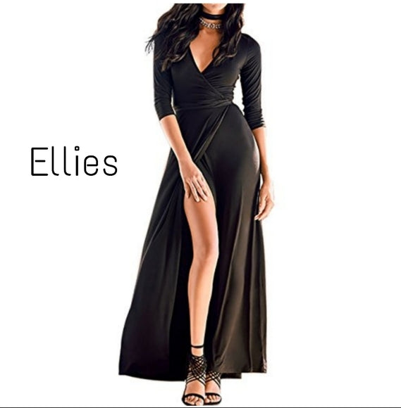 Ellies Xin Wu maxi wrap dress.  Sz sm