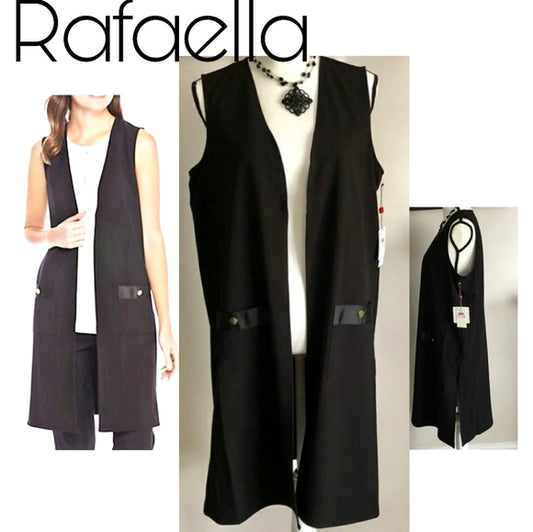 Rafaella

Long Twill Vest. Black. Sz 4. Org $86