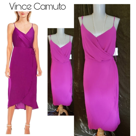 Vince Camuto Surplice Sleeveless Wrap Dress. Sz md