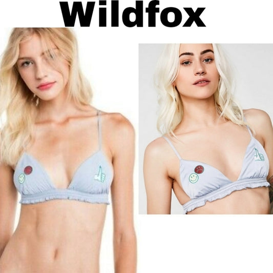 Wildfox S Day of the Week Emoji Rffle Triangle Bra