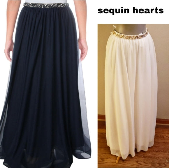 Sequin Hearts Occasion Maxi Skirt