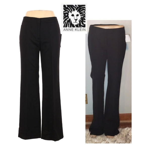 Anne Klein black flare trousers. Sz 8 and 12 avail.