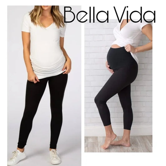 Bella Vida stretch maternity leggings. 9 pair avail. Fits 12, 14, 16. New. Sz XL