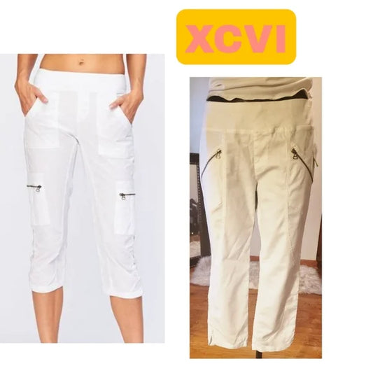 XCVI White crop pants. Sz Sm