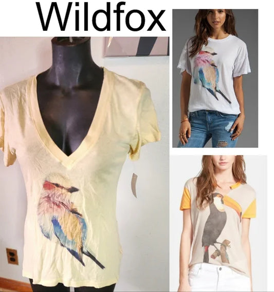 Wildfox vneck tee.  Sz Sm