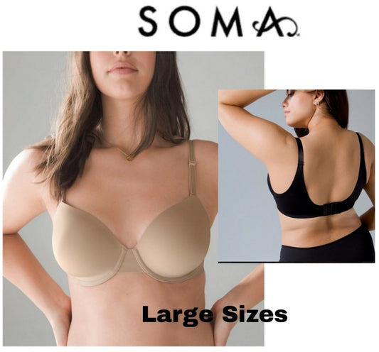 SOMA VANISHING 360 Perfect Coverage Bra. 32G, 38G, 38C, 44D, 44F, 42D, 40F Nude